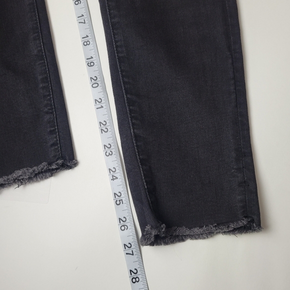 One Teaspoon Freebirds ll High Waist Skinny Jeans Raw Hem Black 28 - Picture 12 of 13